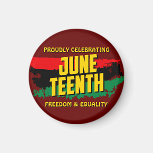 Add Name Edit Text Celebrating Juneteenth Freedom Magnet