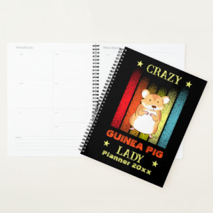 Add Name Edit Text Crazy Guinea Pig Lady Planner