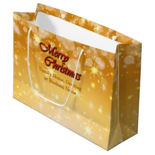 Add Name Edit Text Matching Christmas Large Gift Bag