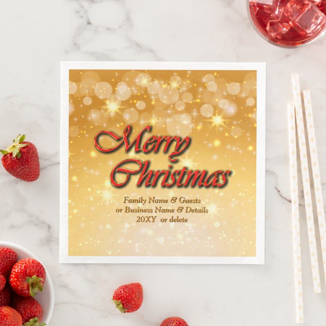 Add Name Edit Text Matching Christmas Napkin (Insitu)