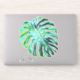 Add Name Elegant Tropical Leaf Modern Typography