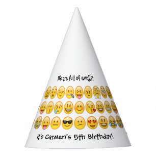 Add Name - Emoji Birthday Party Personalised Hat