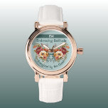 Add name introvert solitude floral green watch<br><div class="desc">Add a touch of elegance to your wrist with this stunning Women's Watch, featuring a chic white leather strap. Perfect for those who cherish quiet moments, (Introverts) this watch is adorned with delicate floral accents and the phrase "Embracing Solitude, '' and ''Energised by the Quiet, " or customise it with...</div>