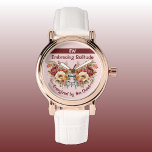Add name introvert solitude floral pink watch<br><div class="desc">Add a touch of elegance to your wrist with this stunning Women's Watch, featuring a chic white leather strap. Perfect for those who cherish quiet moments, (Introverts) this watch is adorned with delicate floral accents and the phrase "Embracing Solitude, '' and ''Energised by the Quiet, " or customise it with...</div>