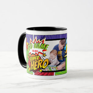 (ADD NAME) Is My SUPERHERO Custom PHOTO COMIC Mug