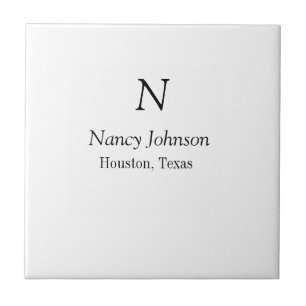 Add name letter name address City place add text Tile