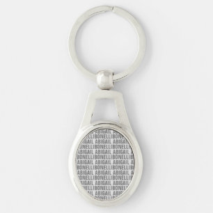 Add name minimalist bold modern grey chic key ring