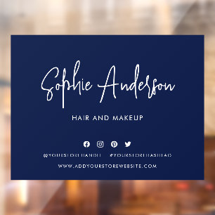 Add Name Modern Script Social Media Custom Color