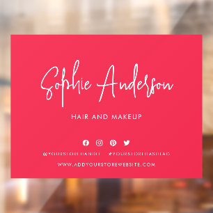 Add Name Modern Script Social Media Custom Colour