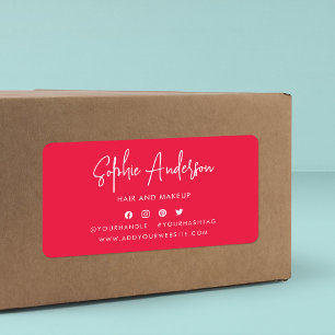 Add Name Modern Script Social Media Custom Colour Label