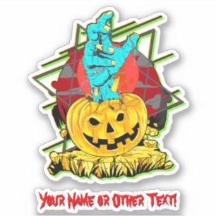 Add Name, Monster Pumpkin Zombie Hand Reaching