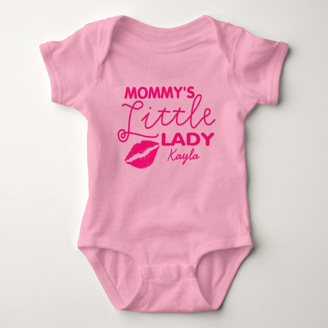 Add Name Mummy's Little Lady Baby Bodysuit (Front)