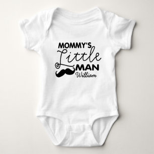 Add Name Mummy's Little Man Baby Bodysuit