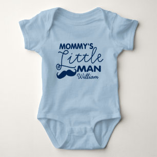 Add Name Mummy's Little Man Baby Bodysuit