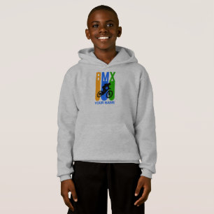 Add Name or Text BMX Bike Rider Orange Blue Green