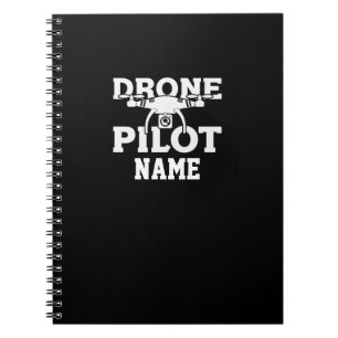 Add Name or Text Drone Pilot Notebook