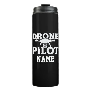 Add Name or Text Drone Pilot  Thermal Tumbler