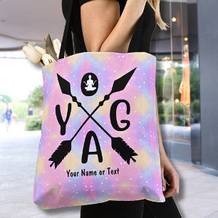 Add Name or Text Yoga Boho Arrows Pastels  Tote Bag