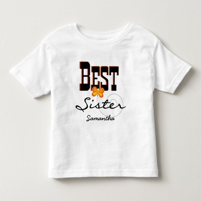 Add Name Personalised Best Sister T-shirt (Front)