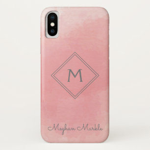 Add name Personalised Modern Simple Pink Case-Mate iPhone Case