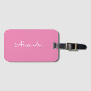Add name Personalised Simple Modern Luggage Tag