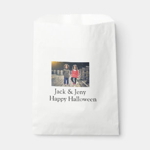 add name photo text Halloween kids girl boy Favour Bags