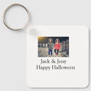 add name photo text Halloween kids girl boy Key Ring