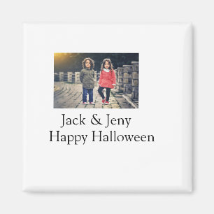 add name photo text Halloween kids girl boy Magnet