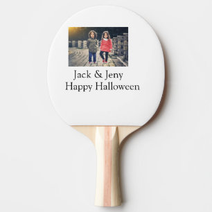 add name photo text Halloween kids girl boy Ping Pong Paddle