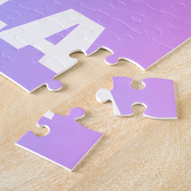 Add Name  Puzzle with Gift Box, 30 Oversized Piece (Side)