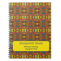 Add Name Red Yellow Orange Owl Inspired Pattern
