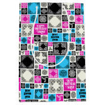 Add Name & Relationship Birthday Magenta & Blue