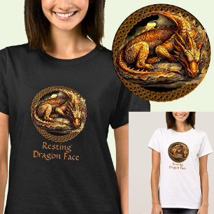 Add Name Resting Brown Dragon T-Shirt