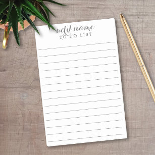 Add Name - Simple To Do List with lines Post-it Notes