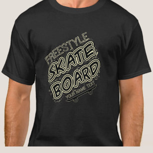 Add Name Style City Text Freestyle Skate Board     T-Shirt