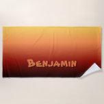 Add Name, Sunset Colours Gradient  Beach Towel<br><div class="desc">Sunset Colours Gradient  Background  - add the name you want,  or blank to delete - - See more great beach towels in my store.</div>
