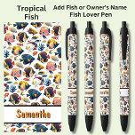 Add Name, Swimming Tropical Fish Black Ink Pen<br><div class="desc">Add the Name,    Change to your own details. See my store for lots more great Pens</div>