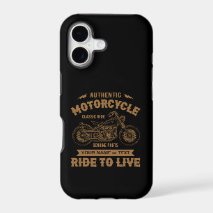 Add Name Text, Authentic Motorcycle Classic Ride