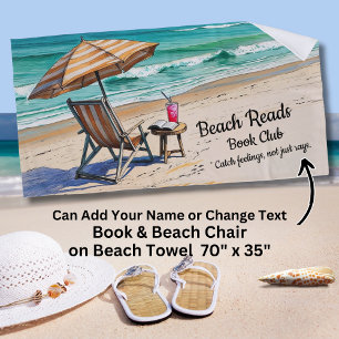 Add Name Text Beach Reads Book Club Towel