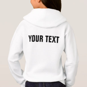 Add Name Text Front & Back Print Girls Modern