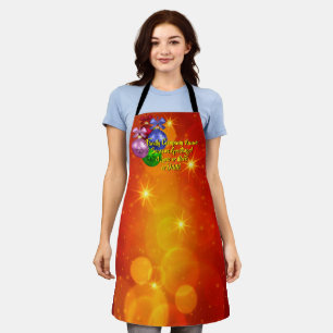 Add Name Text Matching Christmas Apron