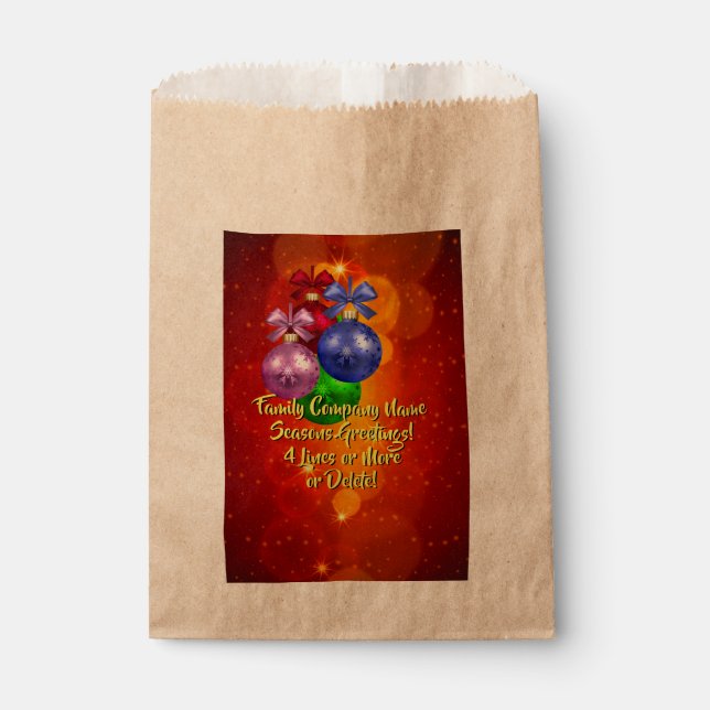Add Name Text Matching Christmas Favour Bags (Front)