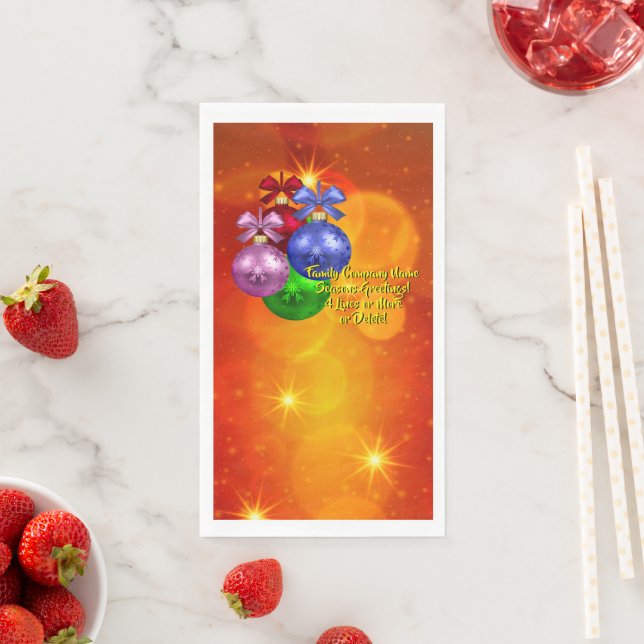 Add Name Text Matching Christmas Napkin (Insitu)