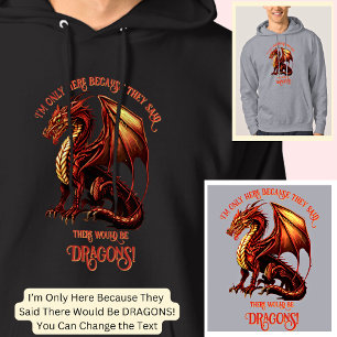 Add Name Text - Only Here Because Said Dragons! Hoodie