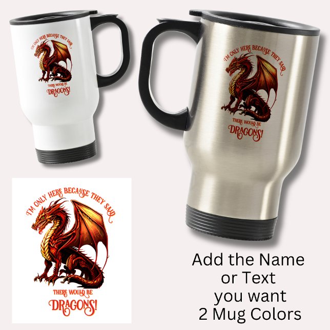 Add Name Text - Only Here Because Said Dragons!    Travel Mug (Creator Uploaded)