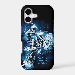 Add Name Text (or Delete) Blue Lightning Motocross