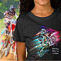 Add Name Text (or Delete) Motocross Bike Rider    