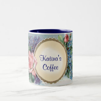 Add Name/Text Roses Vintage Coffee Cup