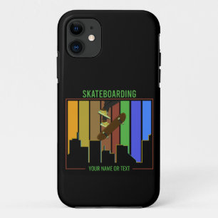 Add Name Text Skateboarding on Urban City Scene    Case-Mate iPhone Case