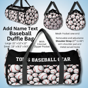 Add Name Text, Tom's Baseball Gear Duffle Bag